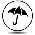 Symbol with umbrella