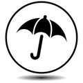 Symbol with umbrella Royalty Free Stock Photo