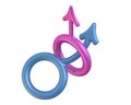 Symbol of unprotected homosexual intercourse Royalty Free Stock Photo