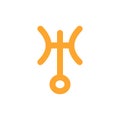 Symbol Uranus icon. Simple color vector elements of esoteric icons for ui and ux, website or mobile application