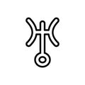 Symbol Uranus icon. Simple line, outline vector elements of esoteric icons for ui and ux, website or mobile application