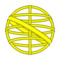 Symbol vintage navigation device armillary sphere