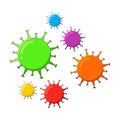 Symbol of viruses, germs, bacteria icon isolated on a white background. llustration graphic vector of corona virus in wuhan,