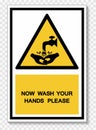 Symbol Wash Your Hands Please Isolate On White Background,Vector Illustration EPS.10