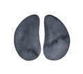 Cow hoof print watercolour sketch. Royalty Free Stock Photo