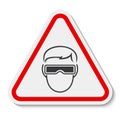 Symbol wear goggles Sign Isolate On White Background,Vector Illustration EPS.10