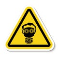 Symbol wear respirator protection Sign Isolate On White Background,Vector Illustration EPS.10