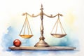 Symbol weight guilt court legal scale justice law lawyer balance background trial judge verdict Royalty Free Stock Photo