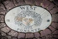 Symbol for `West Ponente` who blows winds from the west in St Peter`s Square at Vatican City