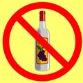 A symbol of wine or alcohol prohibition