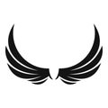 Symbol wings icon, simple style