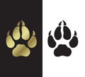 Symbol of the year. Trace of dog s paws.