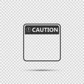 symbol yellow caution sign icon,Exclamation mark ,Warning Dangerous icon on transparent background Royalty Free Stock Photo