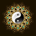 Symbol of yin yang mandala