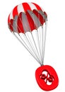 Symbol of zero percent on a parachute Royalty Free Stock Photo