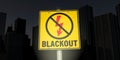 Blackout - power grid overloaded Royalty Free Stock Photo