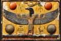 Symbolic Ancient Egyptian hieroglyphic wall drawings. Generate ai Royalty Free Stock Photo