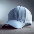 Symbolic blue baseball cap represents the dynamic sports industry culture