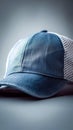 Symbolic blue baseball cap represents the dynamic sports industry culture