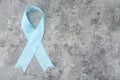 Symbolic blue ribbon, awareness of prostate cancer