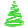 Symbolic Christmas tree made of rings isolated Royalty Free Stock Photo