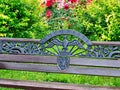 Symbolic Eagle on Bucharest Park Bench, Romania