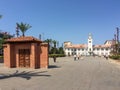 The symbolic entrance gate of Rasht city in front of Rasht municipality building in Iran.