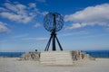 Symbolic globe at the North Cape/ Nordkapp Royalty Free Stock Photo