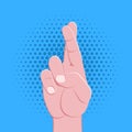 Symbolic hand fingers gesture illustration