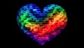 Colorful Heart Symbol: Supporting LGBT Equality and Pride - Generative AI