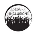 Symbolic illustration Inclusion Royalty Free Stock Photo