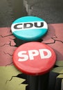 The coalition of CDU and SPD in Germany is breaking up, portrait format Royalty Free Stock Photo