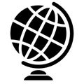 Symbolic image of geographical globe. Web icon