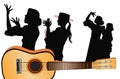 Symbolic image of a guitar and flamenco dancers