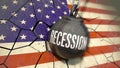 Recession as a danger for the USA Royalty Free Stock Photo