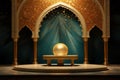 Symbolic Islamic podium. Generate Ai