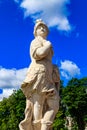 Symbolic marble statue Warrior Valor in Catherine park at Tsarskoye Selo in Pushkin, Russia