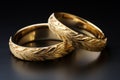 Symbolic Marry wedding bands. Generate Ai