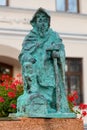 Symbolic mini statues of historic medieval Miners, known as Gwarkowie, exploring metals and minerals near Olkusz in Lesser Poland