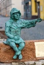 Symbolic mini statues of historic medieval Miners, known as Gwarkowie, exploring metals and minerals near Olkusz in Lesser Poland