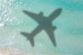 Symbolic picture vacation travel traveling sea airplane flying Seychelles aerial photo Royalty Free Stock Photo