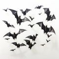 Symbolic Props: Large Bats Flying On White Wall