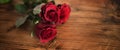 Symbolic red roses for valentines day