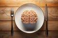 A symbolic representation of dopamine detox: a human brain on a plate