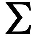 Symbolic representation of summation in mathematics Royalty Free Stock Photo