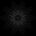 Symbolic sacred geometry element. Abstract circular, radial pat