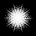 Symbolic sacred geometry element. Abstract circular, radial pat