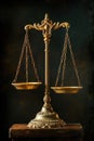 Symbolic scales of justice Themis: legal balance, fairness, and morality in the courtroom, a representation of virtue