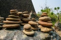 Symbolic scales of stones. Concept of life balance and harmony.
