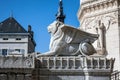 Symbolic sculptures of a Lion infront of Monumental Fourviere Ba